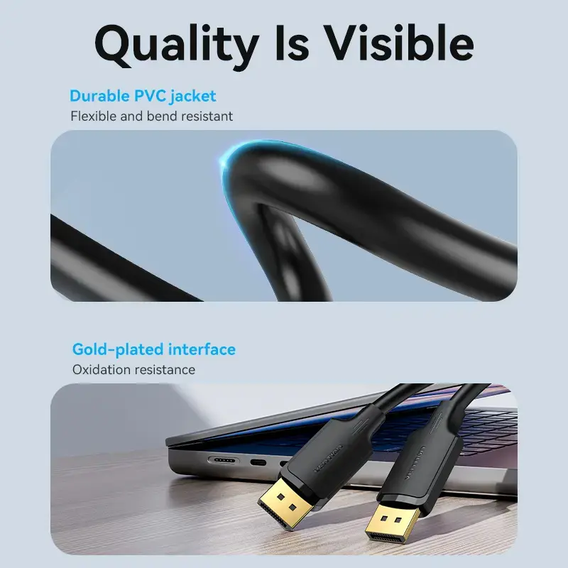 Кабель Vention DisplayPort 1,5 м 4K Photo 10