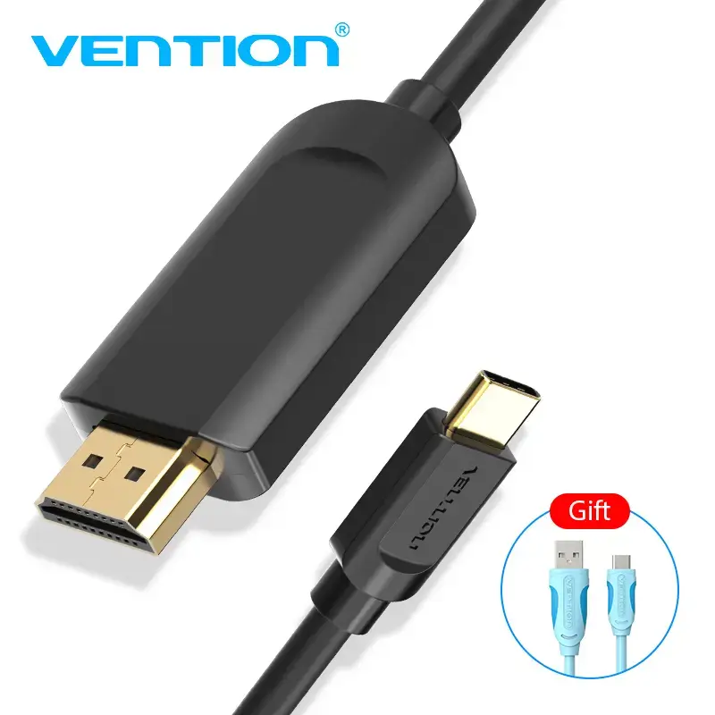 Type-C uz HDMI kabelis Vention 2M melns Photo 4