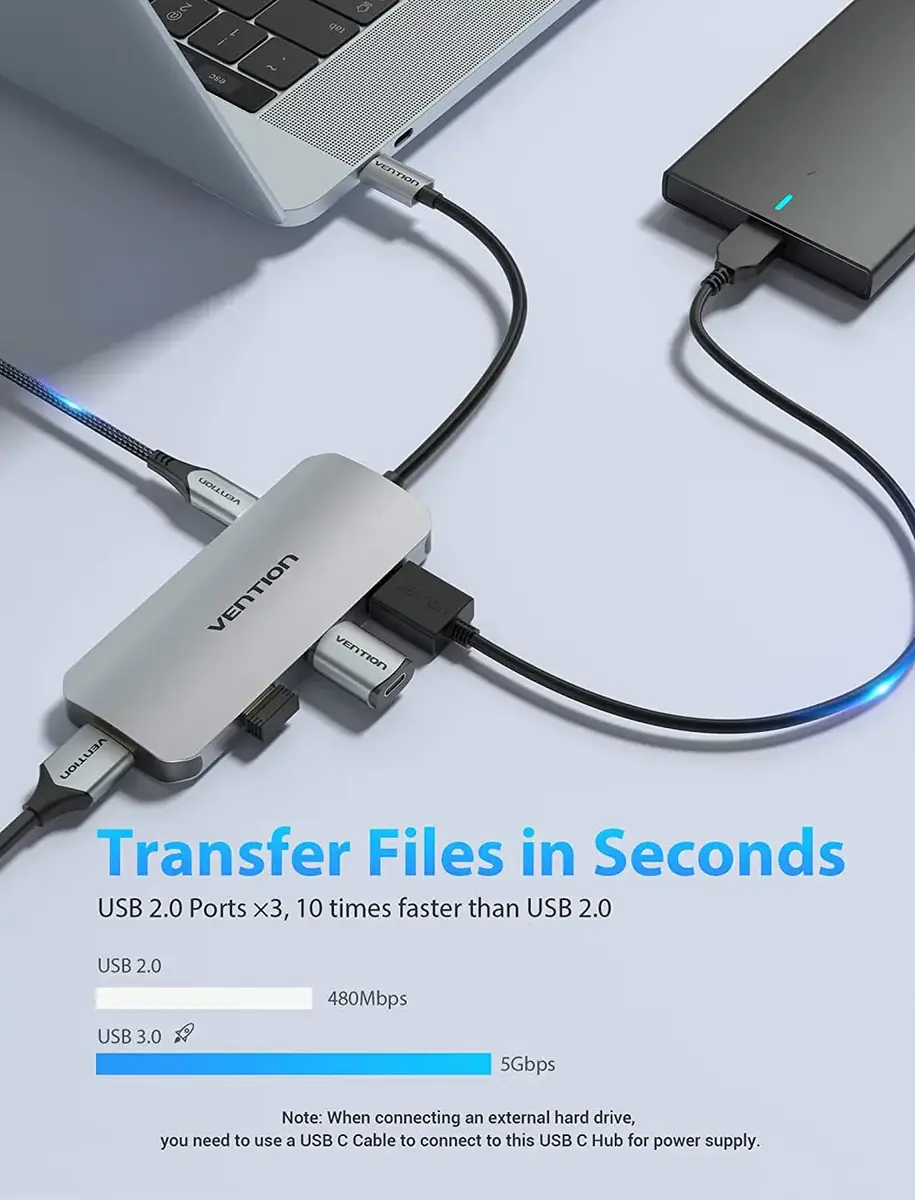 Док-станция Vention USB-C to HDMI USB 3.0x3 Photo 5