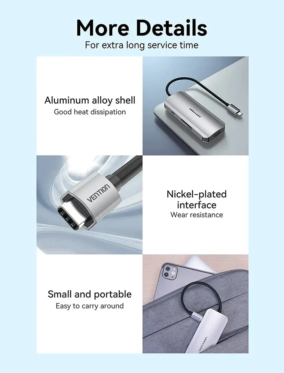 Док-станция Vention USB-C to HDMI USB 3.0x3 Photo 8