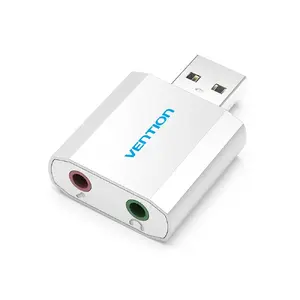 Vention VAB-S13 ārējā skaņas karte USB 2.1 kanāli 16-bit sudraba
