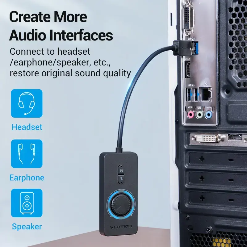Vention USB 2.0 ārējais stereo skaņas adapters Photo 6