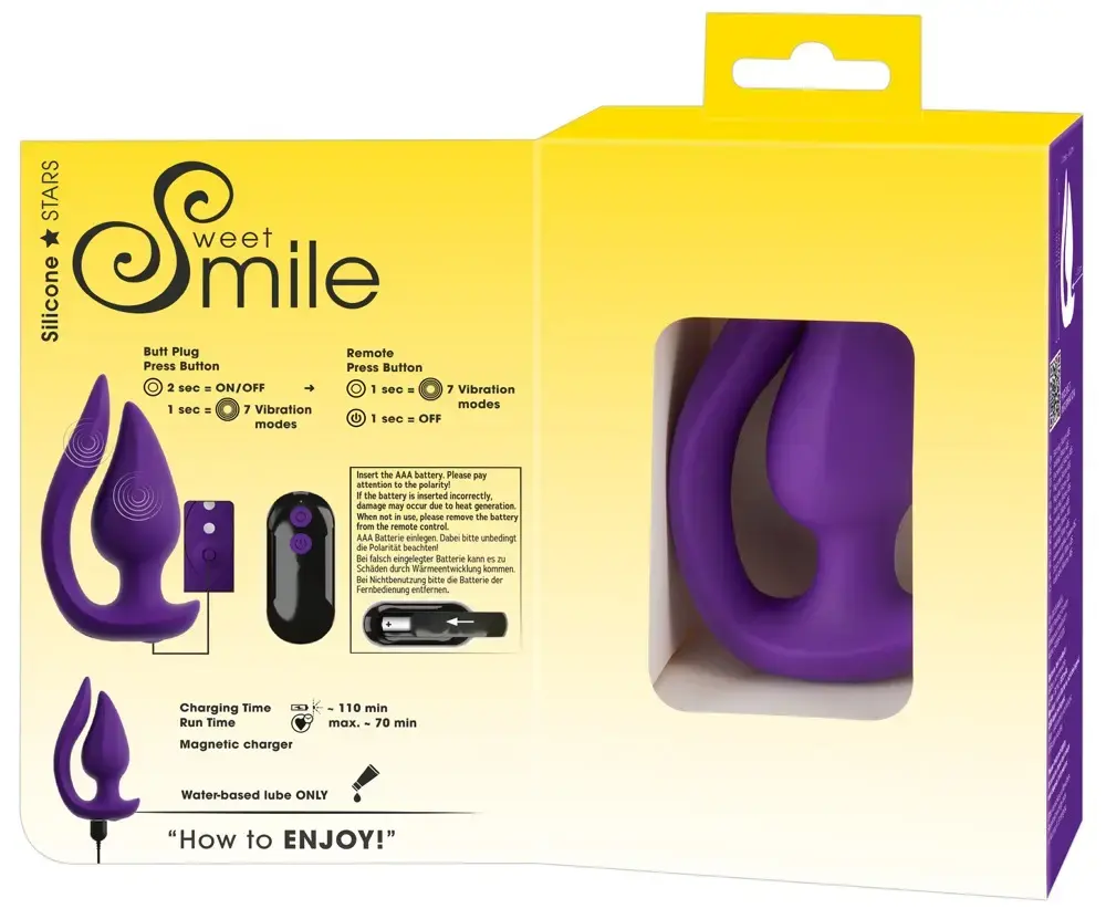 Вибратор sweet smile RC 2in1 Plug & Panty Vib Photo 16