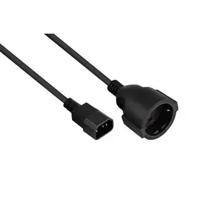 Power cable Kabelmeister SK1402-S010 Black 1 m C14 coupler Power plug type F