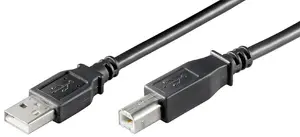 MicroConnect USB Cable USB 2.0 Type-A to Type-B 3 m Black
