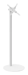 Multibrackets M Pro Series Single Pole Floorbase 2 White for Screens 7 to 32 Inches VESA up to 200x200 mm 360 Degree Swivel Max 10 kg