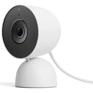 Iekštelpu kamera Google Nest Cam 3. paaudzes vadu — kompakta vadu viedā mājas kamera, balta (Snow)