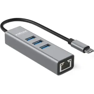 Преобразователь-концентратор USB Type C ROLINE 12.02.1127 с гигабитным Ethernet и 3 USB-портами