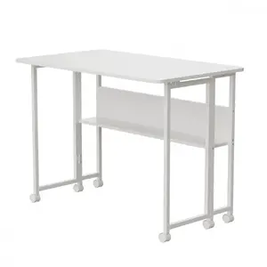 Mobilais galds MACLEAN MC-126W, balts, mobilā darba virsma ar 50 kg slodzi