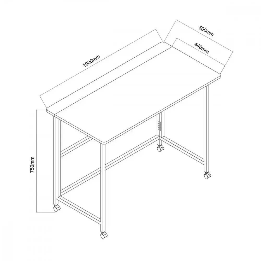 Mobile height-adjustable desk MACLEAN MC-1250W Photo 6