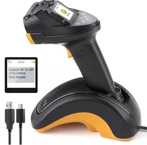 Barcode scanner Inateck PRO8 SE_BLACK with data transfer station — wireless handheld scanner with docking station