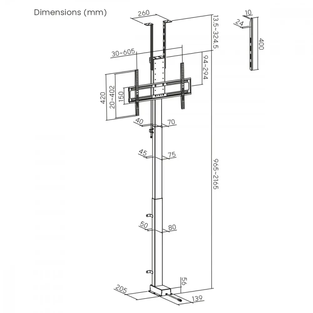 TV wall mount MACLEAN MC-125 motorized 32–70" Photo 2