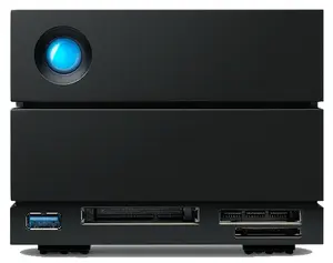 LaCie 2big Dock v2 60TB Desktop Disk Array, 2-Bay HDD Storage