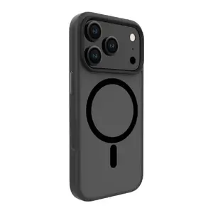 Гибридный чехол Evelatus для iPhone 17 Pro MagSafe — PC + TPU, чёрный