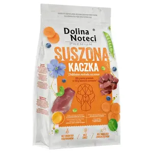 Dry dog food Dolina Noteci Premium Duck 9 kg — adult dogs, 26% protein, 15% fat, gluten-free, duck flavor