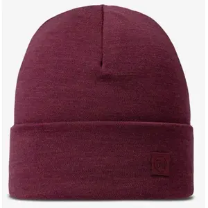 Beanie hat Buff Merino Midweight Beanie Melange Tibetan Red — Merino wool, unisex, stretch