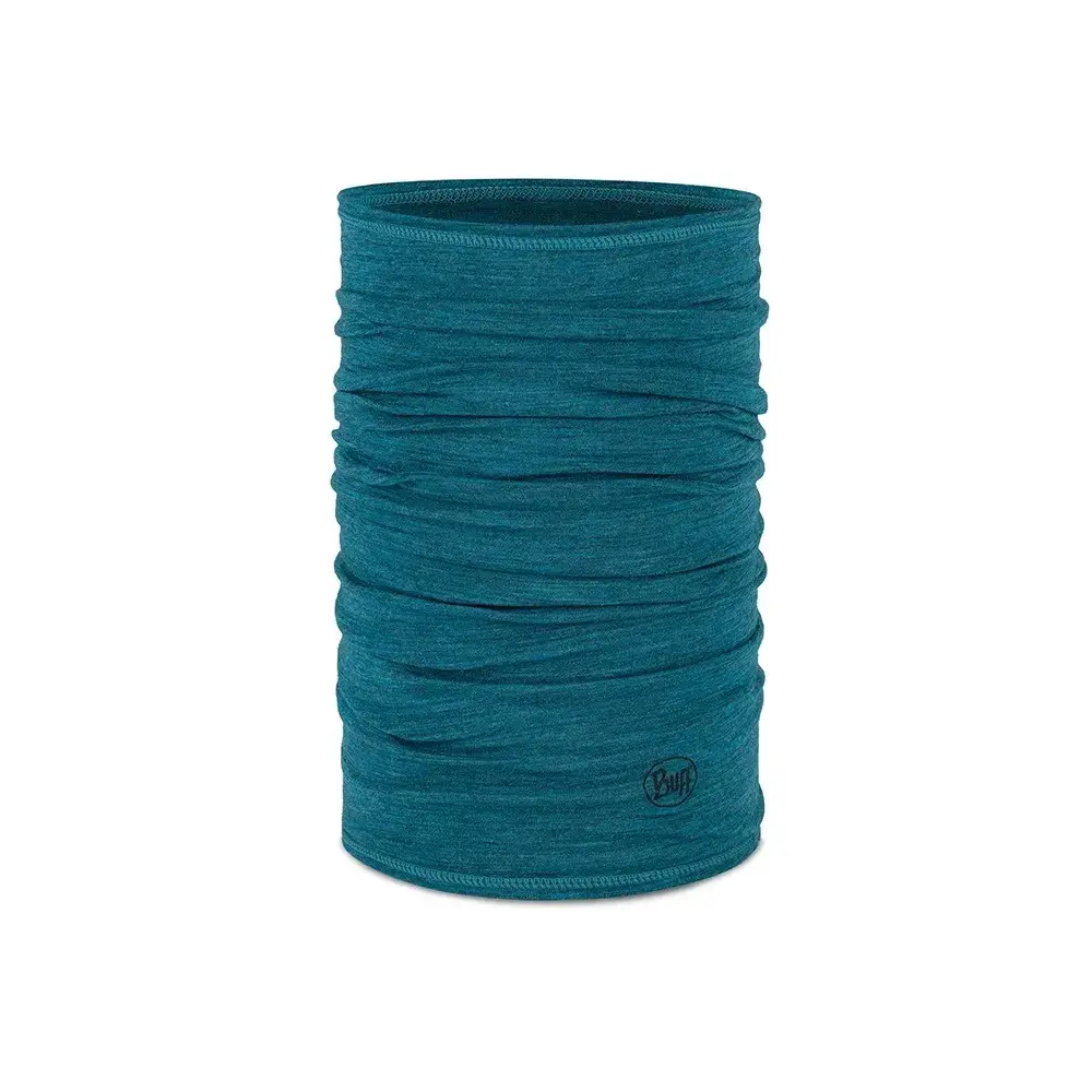 Buff Merino Lightweight Solid Teal multifunctional bandana Photo 3