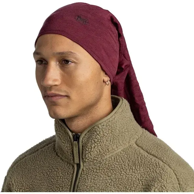 Buff Merino Midweight Melange Bandana Tibetan Red Photo 4
