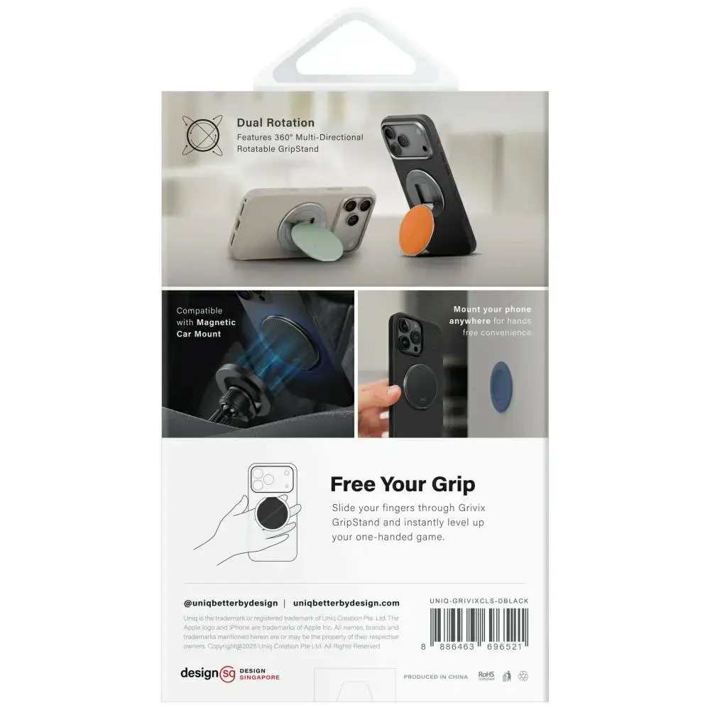 Magnetic Mount Uniq Grivix Classic 360 Stand Grip Photo 4