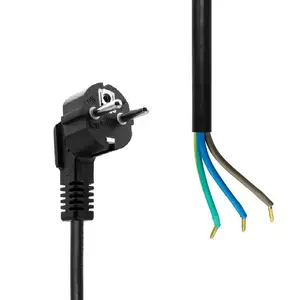 MicroConnect Power Cord Schuko to Open End 3m Black MC-PE003SCHB-OE