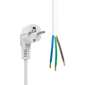MicroConnect Schuko to Open End Power Cable 5m White
