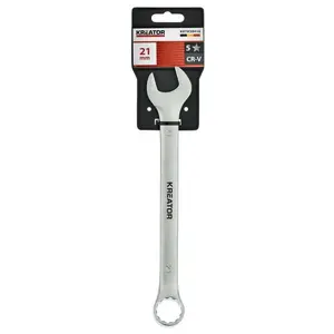 Kombinētais atslēga KREATOR KRTH30416 21 mm, garums 245 mm, atvērts un gredzens beigas
