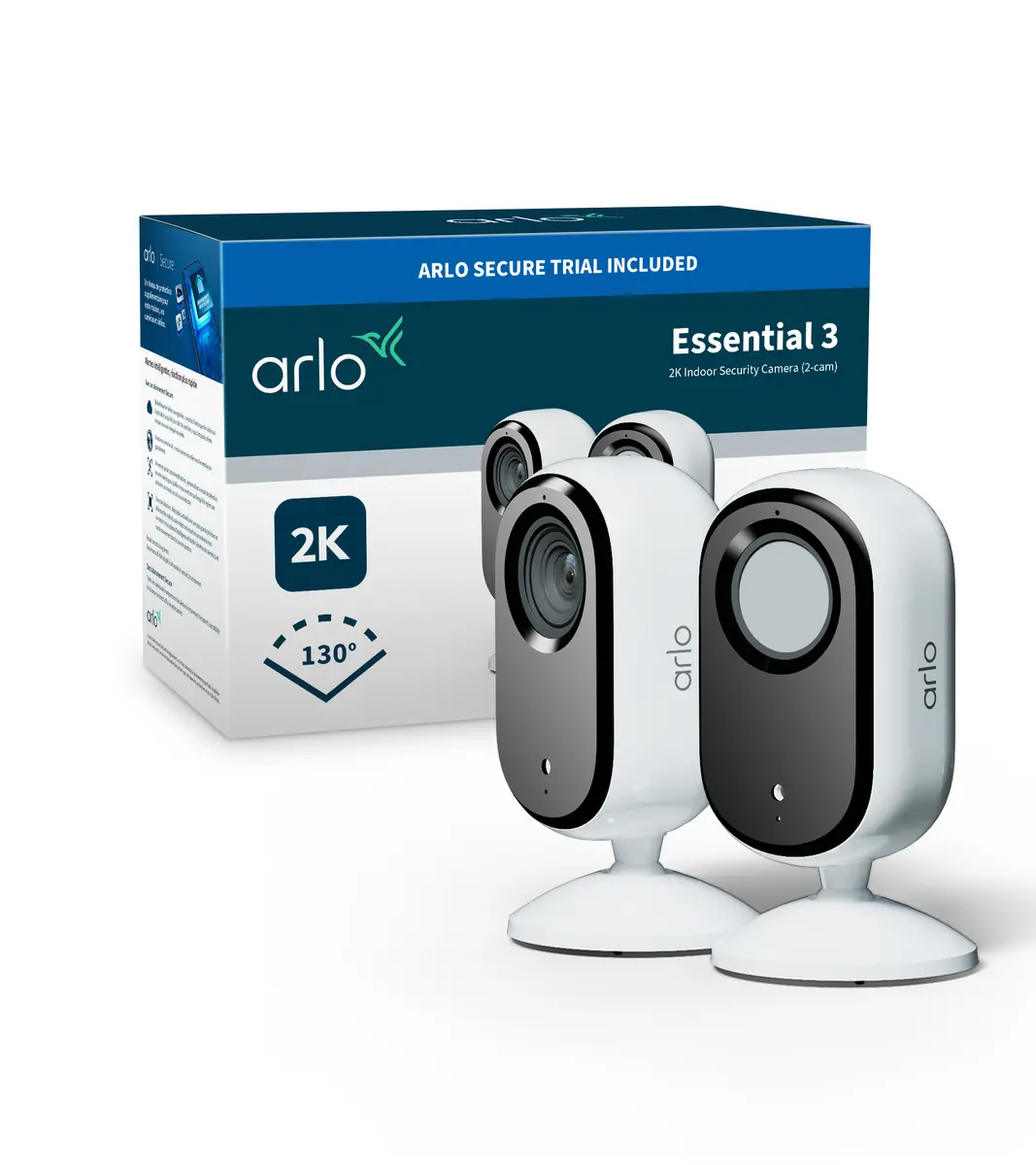 Arlo Essential 3 2K Indoor Security Camera 2-cam Photo 2