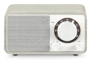 Sangean WR-7 PLUS Personal Analog FM Radio with Bluetooth Oak