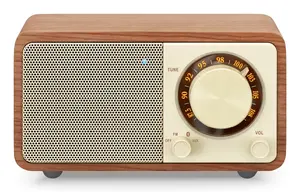 Sangean WR-7 PLUS Personal Analog FM Radio with Bluetooth and 6 W RMS Power in Cherry