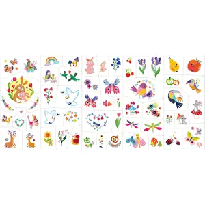 Face Stickers and Tattoos AVENIR Fantasy Garden World NA248212 — sheet set for face and body decoration