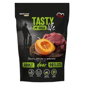 Консервы для собак BIOFEED Tasty Life оленина 90% 500 г — для взрослых собак, монопротеин, без зерна