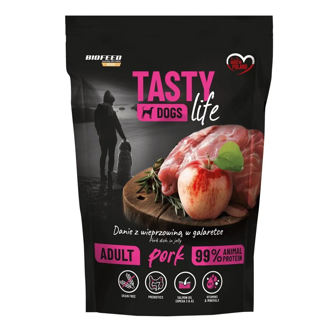 Svaigs mitrs barība suņiem BIOFEED Tasty