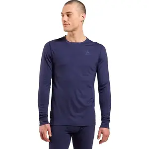 Termoveļa Odlo BL TOP apaļš izgriezums ar garām piedurknēm MERINO 200 izm. M zils