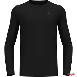 Vīriešu krekls Odlo BL TOP Crew Neck L/S Merino 200, izmērs M, melns