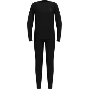 Bērnu apakšveļas komplekts Odlo MERINO 200 KIDS izm. 116 cm Melns — merino pamata slāņa virs- un apakšbikses