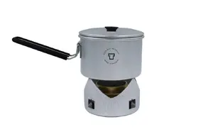 Camping micro stove Trangia 100500, 0.5 L pot, 1000 W cooking zone, foldable 112×83 mm, 282 g