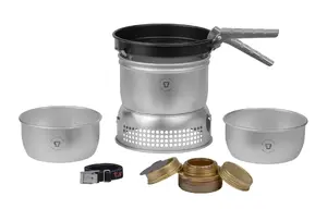 Camping stove Trangia 27-3/UL, lightweight compact design, 1 L pot, 18 cm frying pan, folds to 185×100 mm, 725 g