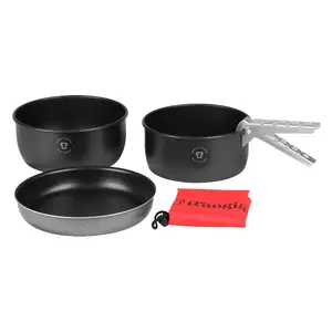 Camping cookware set Trangia Tundra l Lightweight Compact — stove, 20 cm frying pan, 1.75 L pot, 1.5 L saucepan, 489 g