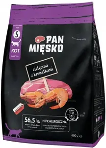 Сухой корм для кошек pan miĘsko Beef с креветкой, Adult S, 400 г