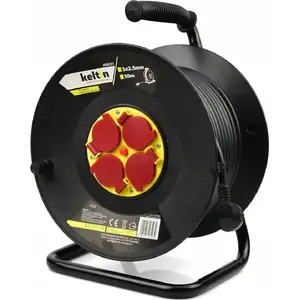 Extension Reel Keltin K00231 — 50 m cable, 3×2.5 mm², electric power reel