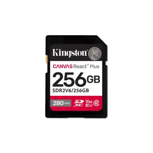 SD Card Kingston Technology 256GB Canvas React Plus UHS-II 280R/150W U3 V60