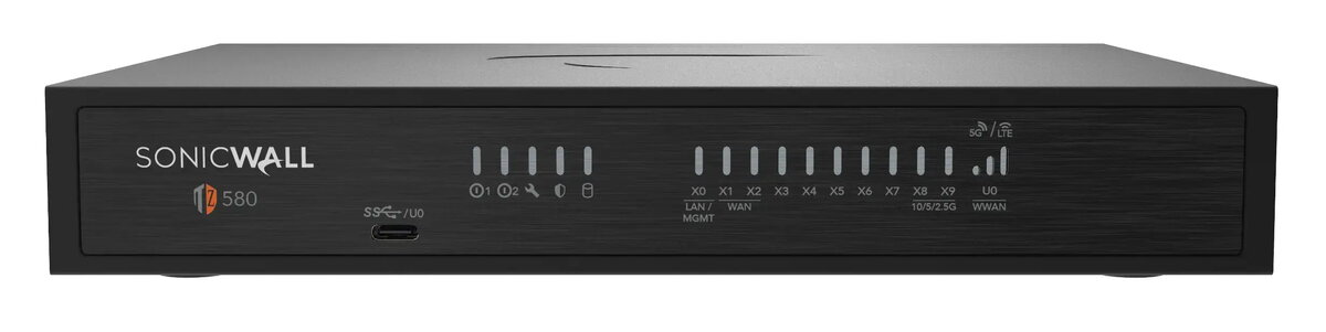 SonicWall TZ580 galddatora aparatūras ugunmūro ar