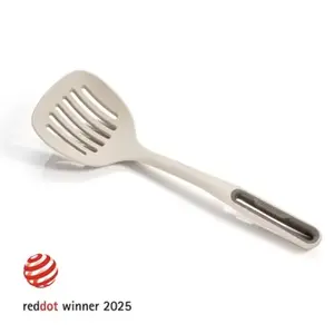 Karote-lāpsta tescoma SILICON PRIME 32.9 cm — silikona virtuves lāpstiņa, krēmkrāsā