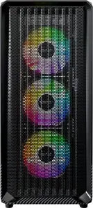 Datora korpuss Montech X5 Midi Tower Black ATX 3x140mm Ventilatori