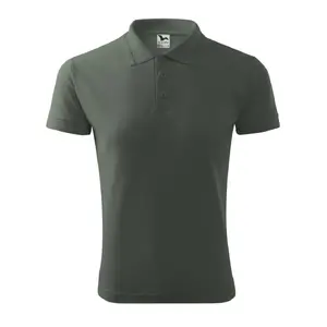 Мужская поло MALFINI ADL 20367 Castor gray 200 г/м², вязаный воротник, короткие рукава