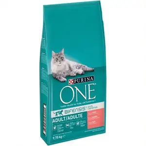 Sausais kaķu barības Purina Nestlé PURINA One 12430964, pieaugušajiem, lasis, 9.75 kg, olbaltumvielas 34%, tauki 14%