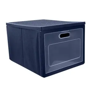 Storage box ORDINETT 41×31×25 cm Blue — modular plastic container