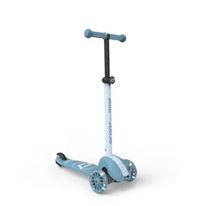 Scoot & Ride Highwaykick 3S LED 2in1 Steel scooter and balance bike, adjustable 2‑in‑1 design