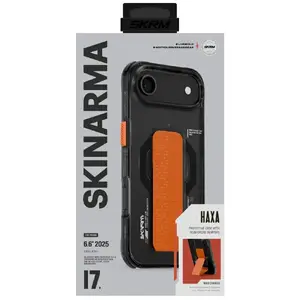 Protective Case SKINARMA Haxa for iPhone with Magnetic Charging Grip Stand, Graphite