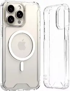 Transparent Clear Corner Case Hurtel MagSafe for iPhone 16 Plus